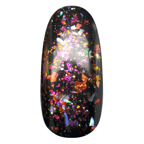 Galaxy Metal Flakes - Pink- fekete alapon