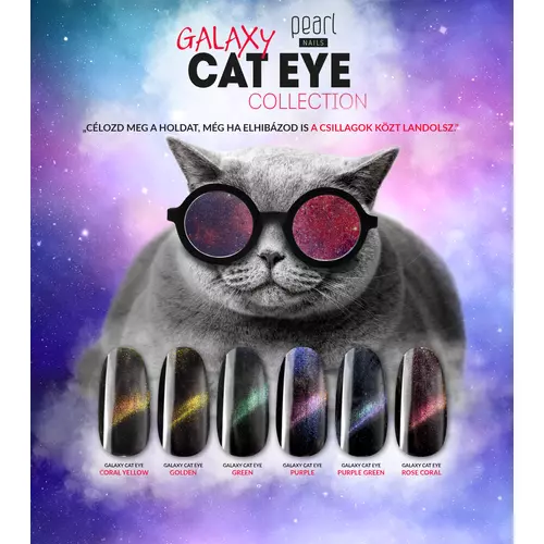 Galaxy Cat Eye Effect 706 gél lakk - PURPLE GREEN