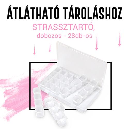 Strassztartó doboz 28 darabos