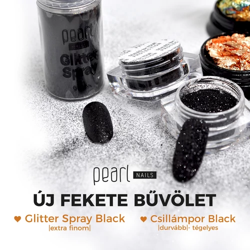 Fekete Glitter / csillámpor