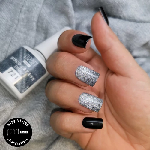 Disco Cat Eye Effect 721 reflektív gél lakk - ezüst | Pearl Nails