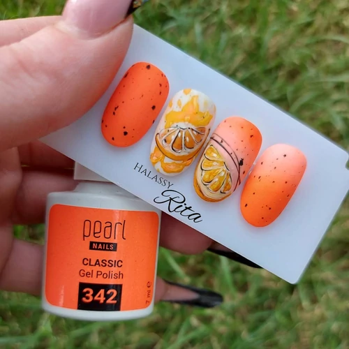 Pearl Nails Classic 342 gél lakk - neon narancssárga