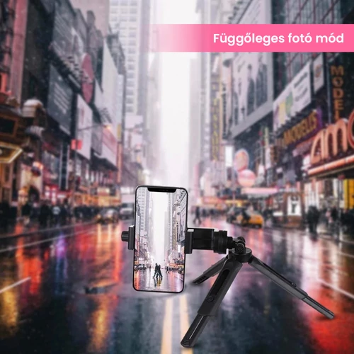 PULUZ asztali tripod - teleszkópos - a telefontartó NEM TARTOZÉK!