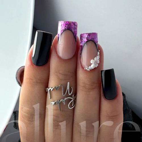 allure 100 gél lakk - fekete - Pearl Nails