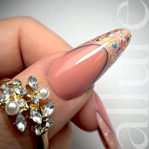 allure G057 gél lakk - csillámos, multicolor  - Pearl Nails