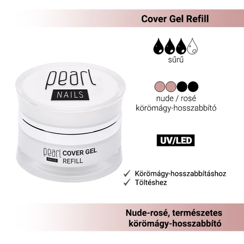 Pearl Nails Cover Gel - Refill körömágyhosszabbító zselé