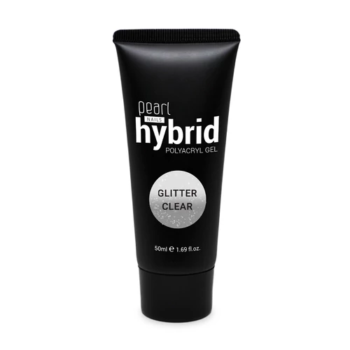 Pearl Nails hybrid PolyAcryl Gel akrilzselé - Glitter Clear 50ml