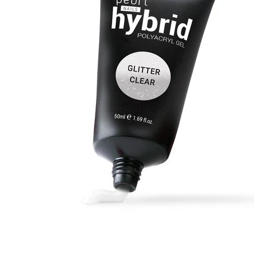 Pearl Nails hybrid PolyAcryl Gel akrilzselé - Glitter Clear 50ml