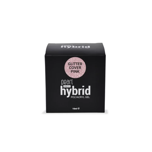 Pearl Nails hybrid PolyAcryl Gel akrilzselé - Glitter Cover Pink 15ml