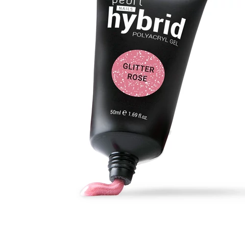 Pearl Nails hybrid PolyAcryl Gel akrilzselé - Glitter Rose 50ml