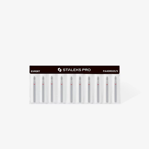 Staleks gyémánt csiszolófej - "csepp" piros 2,3 mm/5 mm - FA40R023/5 | EXPERT