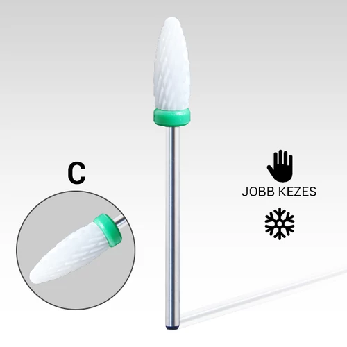  Láng forma kerámia csiszolófej - JOBB kezes - Coarse