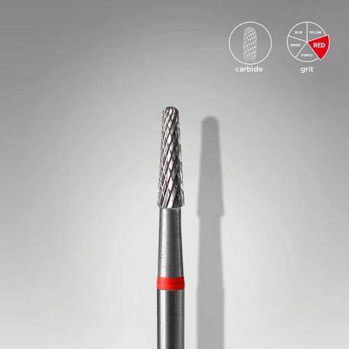 Staleks karbid csiszolófej - Cone bit piros - FT71R023/8 | EXPERT