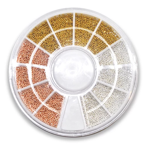 Körömdíszítő tárcsa - szórógyöngy, 3 színben