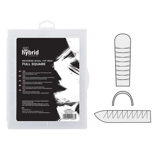 hybrid Reverse Dual Tip Box - full kocka - Pearl Nails