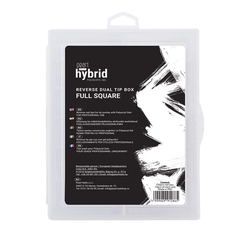 hybrid Reverse Dual Tip Box - full kocka - Pearl Nails