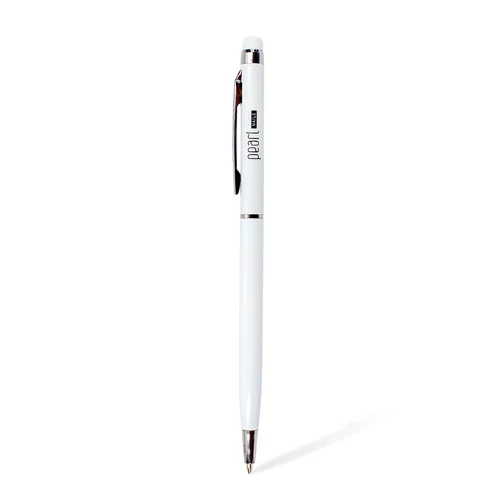 Pearl Nails golyóstoll kék betéttel, fehér színű