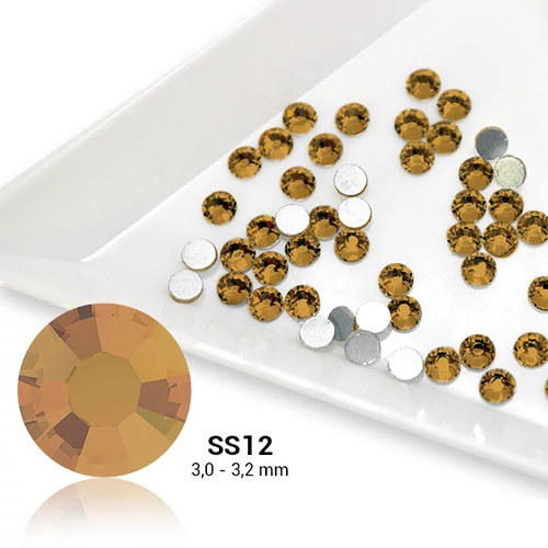 Pearl Nails barna strasszkő SS12 50db