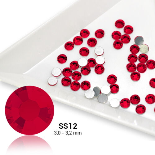 Pearl Nails vörös strasszkő SS12 50db