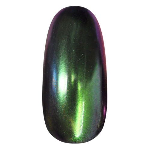 5D Galaxy Cat Eye Powder - Green-purple fényes krómporként