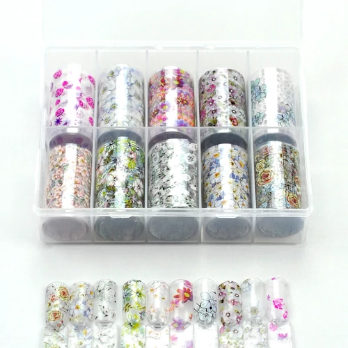 Pearl Nails 10in1 Transzferfólia box - Flowers