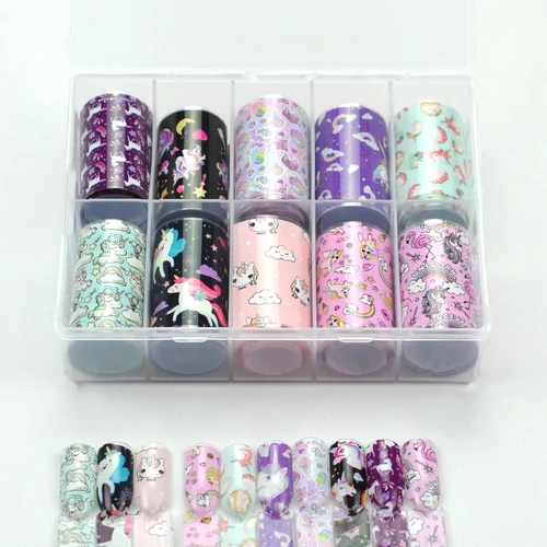 Pearl Nails 10in1 Transzferfólia box - Unicorn