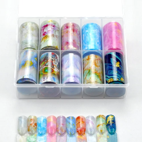 Pearl Nails 10in1 Transzferfólia box - Marbles