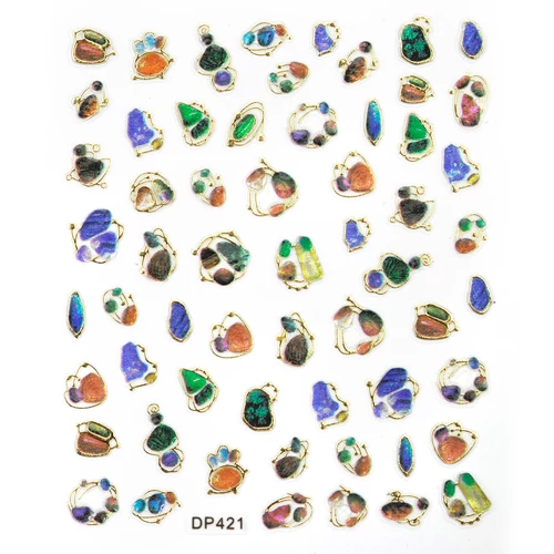 Öntapadós nonfiguratív ékszermatrica körömre DP421 | Pearl Nails 