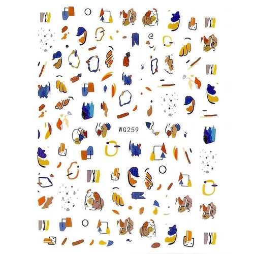 Öntapadós absztrakt körömmatrica WG259 | Pearl Nails 