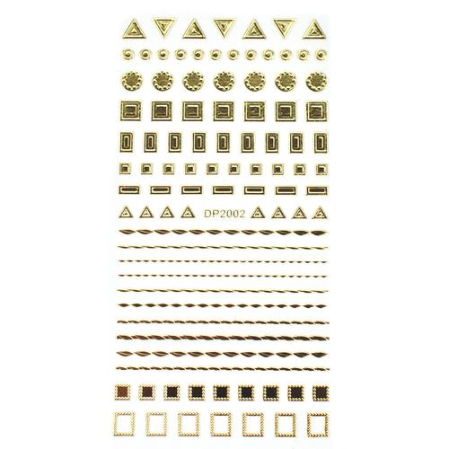 Öntapadós arany alakzatok körömmatrica DP2002 | Pearl Nails 
