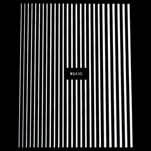 Öntapadós fehér vonalas körömmatrica 430 | Pearl Nails 