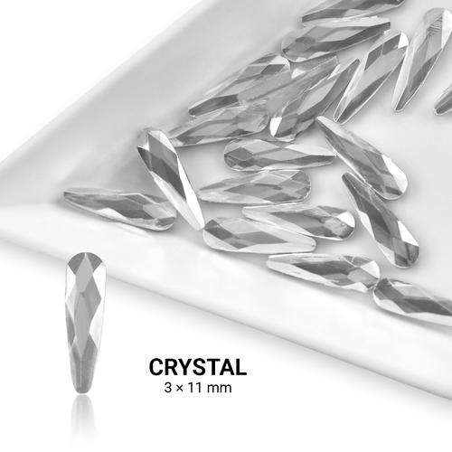 Pearl Nails Formakő csepp alakú (3x11mm) 20db - Crystal
