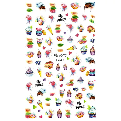 Cupcake körömmatrica F647 | Pearl Nails 