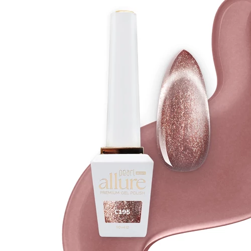 allure C195 prémium bronz csillámos effekt gél lakk