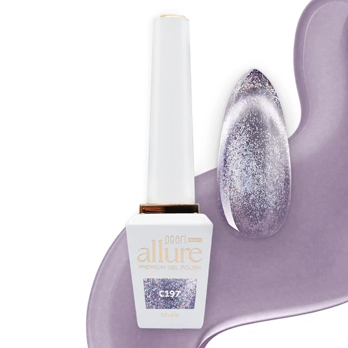 allure C197 prémium levendula csillámos effekt gél lakk
