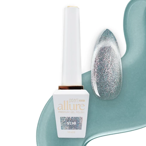 allure C198 prémium kék csillámos effekt gél lakk