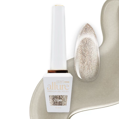 allure C199 prémium pezsgő csillámos effekt gél lakk