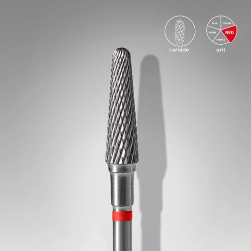 Staleks karbid csiszolófej - Cone bit piros (finom) - FT70R040/13 | EXPERT