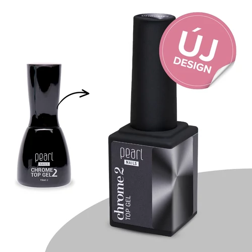 Pearl Nails Chrome 2 Top Gel rugalmas, fixálásmentes fényzselé