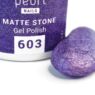 Ásványkristály-hatás a körmökön - Matte Stone 603 lila gél lakk 